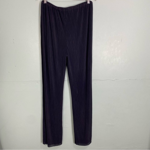 DISSH Porter Ink Plisse Pant Pleated Accordion Slouchy Sz 10 Navy - Picture 5 of 6